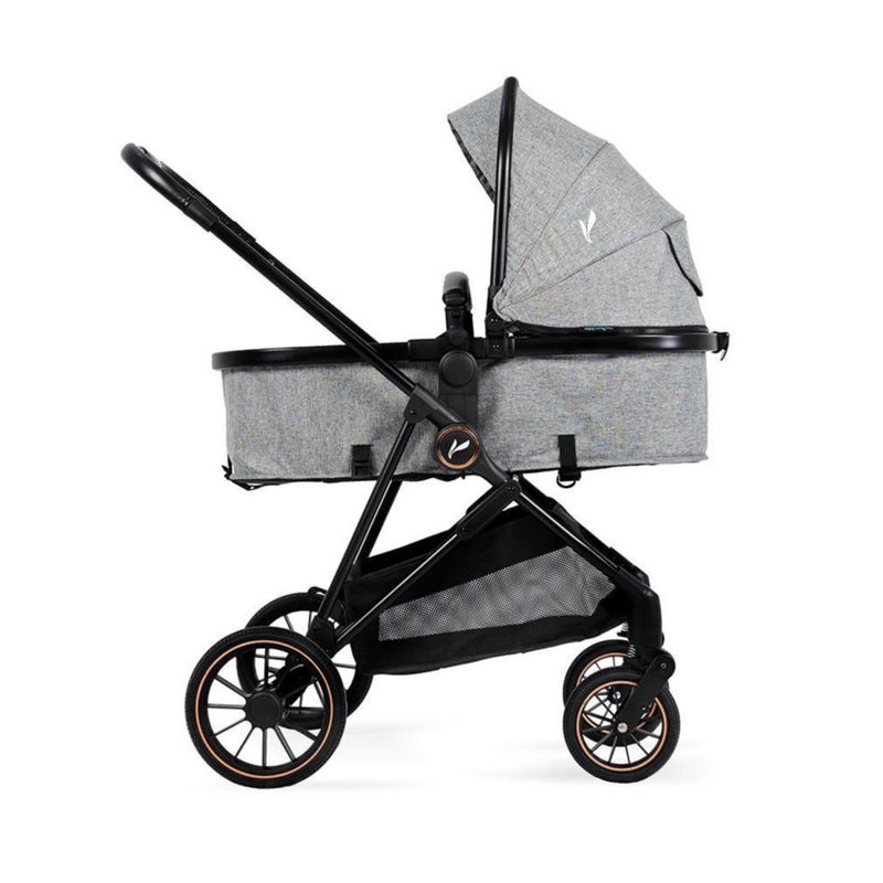 Carruaje Travel System Ana 4 en 1 con Portabebé y Arnés de 5 Puntos Color Gris
