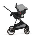 Carruaje Travel System Ana 4 en 1 con Portabebé y Arnés de 5 Puntos Color Gris