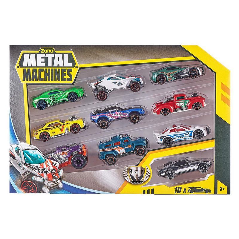 Metal Machines S2 Paquete de 10 Autos Diseños Surtidos