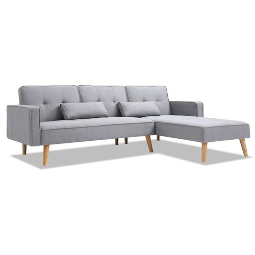 Sofá Cama en L Farley Gris 238x166x77 Cm