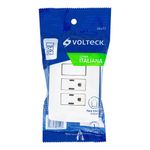 Tomacorriente Doble + Interruptor Sencillo Italiana Blanca - Volteck