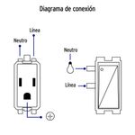 Tomacorriente Doble + Interruptor Sencillo Italiana Blanca - Volteck