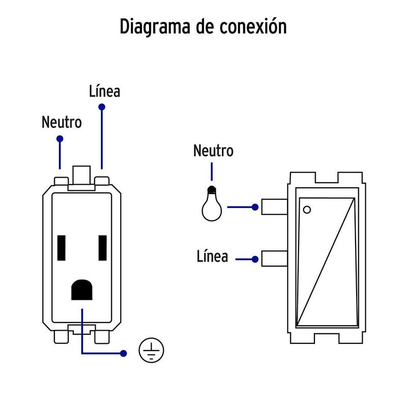 Tomacorriente Doble + Interruptor Sencillo Italiana Blanca - Volteck