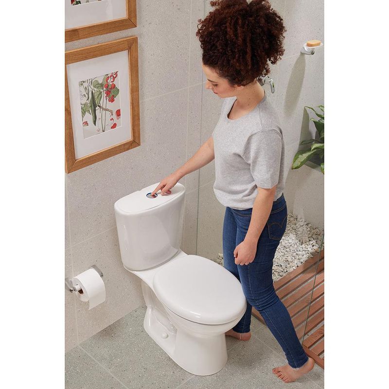 Sanitario de Dos Piezas Aluvia Elongado Blanco