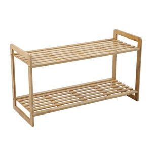 Zapatera Bambú 2 Divisiones 68x26x38 Cm