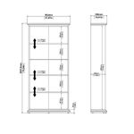 Librera Monet de 5 Divisiones Blanco