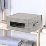 Caja con Tapa y Ventana 30 x 16 Cm Beige