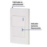 Interruptor Sencillo + Interruptor 3 Vías 1.5 Módulos Española Blanco - Volteck