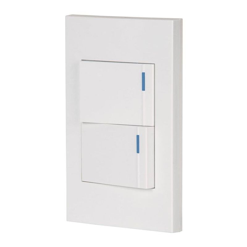 Interruptor Sencillo + Interruptor 3 Vías 1.5 Módulos Española Blanco - Volteck