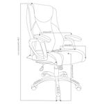 Silla Ejecutiva con Respaldo Alto Café