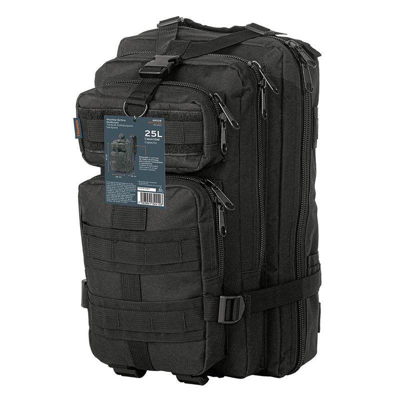 Mochila Táctica Negra de Nailon