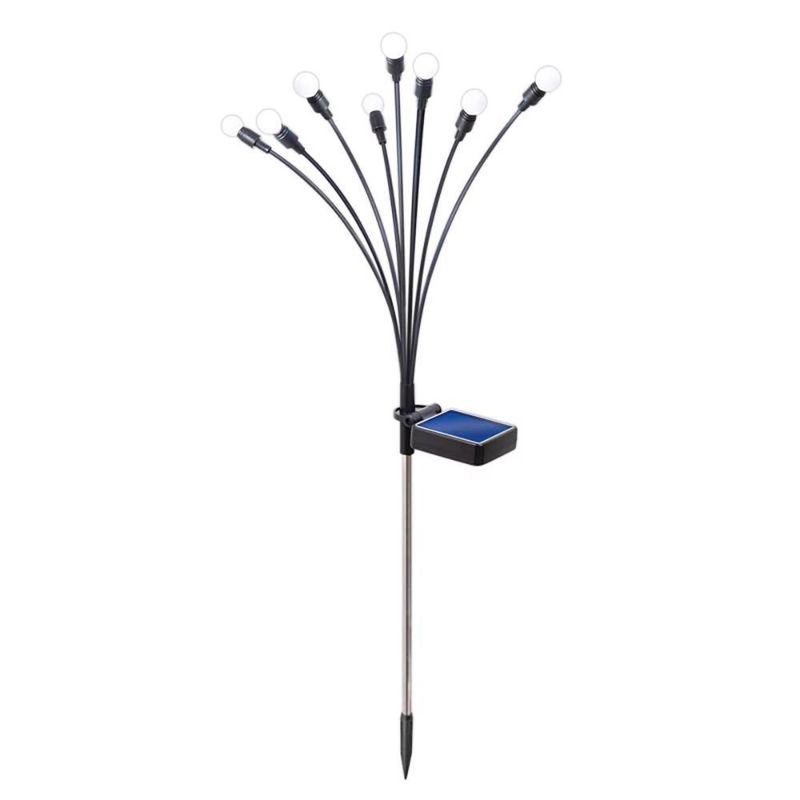 Lampara LED Solar para Jardín 8 Luces de 10 W