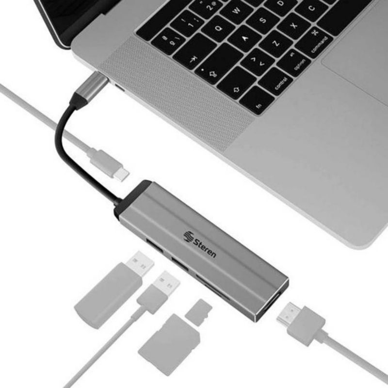 Estación de Conexión USB-C 6 en 1 con Carcasa de Aluminio