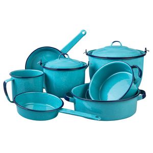 Batería de Cocina Turquesa Huasteca Azul 9 Pzas - Cinsa