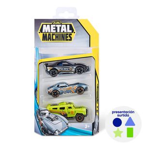 Pack de 3 Autos de Metal a Escala 1:64