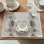 Individual  Beige Decorado