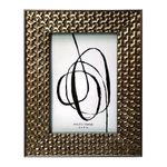 Portarretratos Metalizado Texturizado Color Bronce