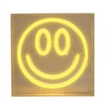 Lámpara de Mesa Neón Carita Sonriente Amarilla