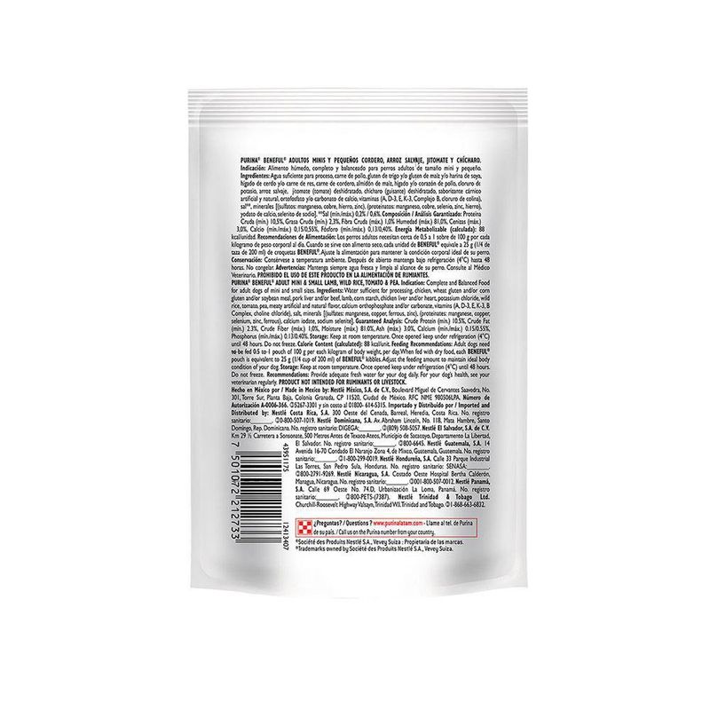 Alimento Para Perros Purina Beneful Adultos Minis Y Pequeños Cordero 100 G - Beneful
