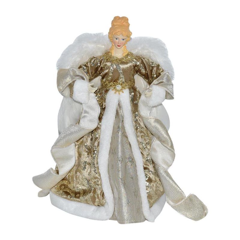 Figura de Ángel con Alas Champagne 40 Cm