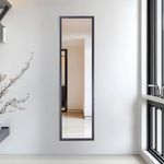 Espejo para Puerta Rectangular 30x121 cm Marco Café Oscuro