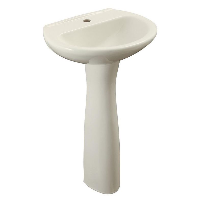 Lavamanos con Pedestal Cerámico Blanco Estándar