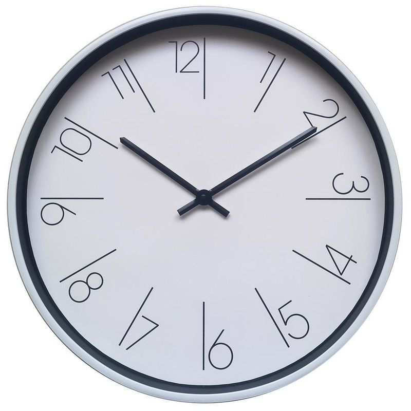 Reloj de Pared a Batería Blanco 140x40x5 Cm - Concepts