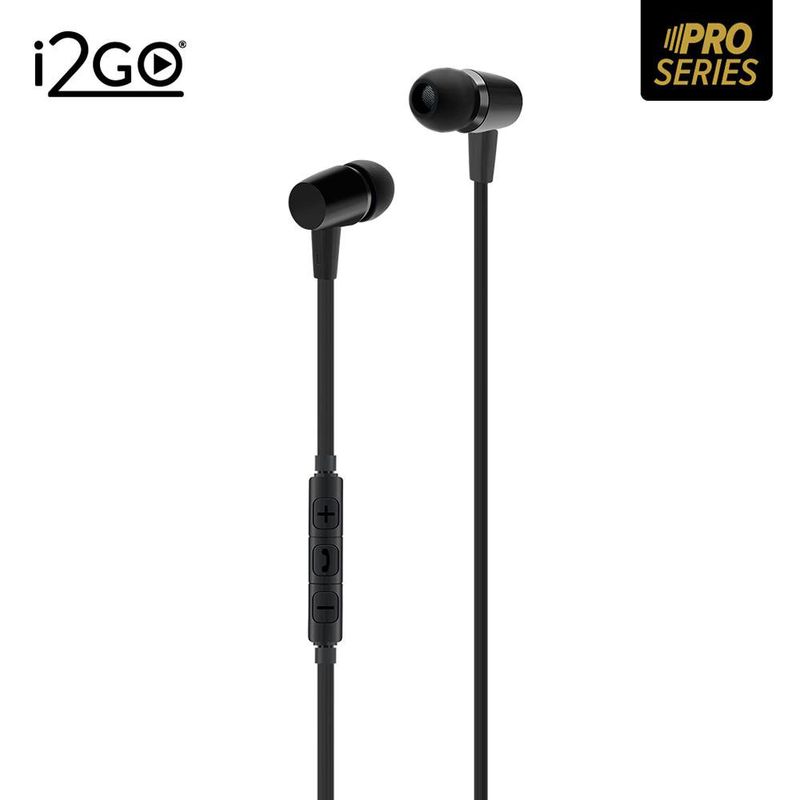 Audífono con Micrófono y Control de Volumen Negro