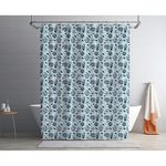 Set de Cortina con Ganchos Diseño Mar Azul