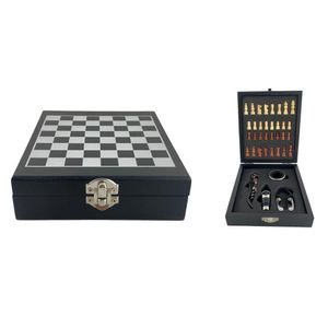 Set de 5 Pzas de Bar con Juego de Ajedrez 18x14.8x4.8 Cm Negro