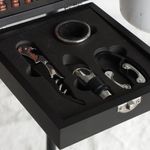 Set de 5 Pzas de Bar con Juego de Ajedrez 18x14.8x4.8 Cm Negro