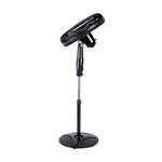 Ventilador de Pedestal Negro 6 Aspas Altura Ajustable 18 Plg