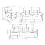 Sala Reclinable Tanis 3+2+1 Chocolate de 3 Pzas