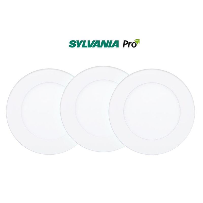 Set de 3 Paneles LED Redondos Empotrables Luz Día 12 W