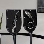 Set de 3 Accesorios para Vino con Estuche Diseño de Copa 9x9x23.5 Cm