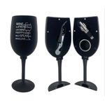 Set de 3 Accesorios para Vino con Estuche Diseño de Copa 9x9x23.5 Cm