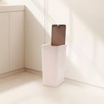 Basurero Plástico Beige y Café 12 L