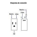 Tomacorriente e Interruptor de 2 Polos Lisboa Acero - Volteck