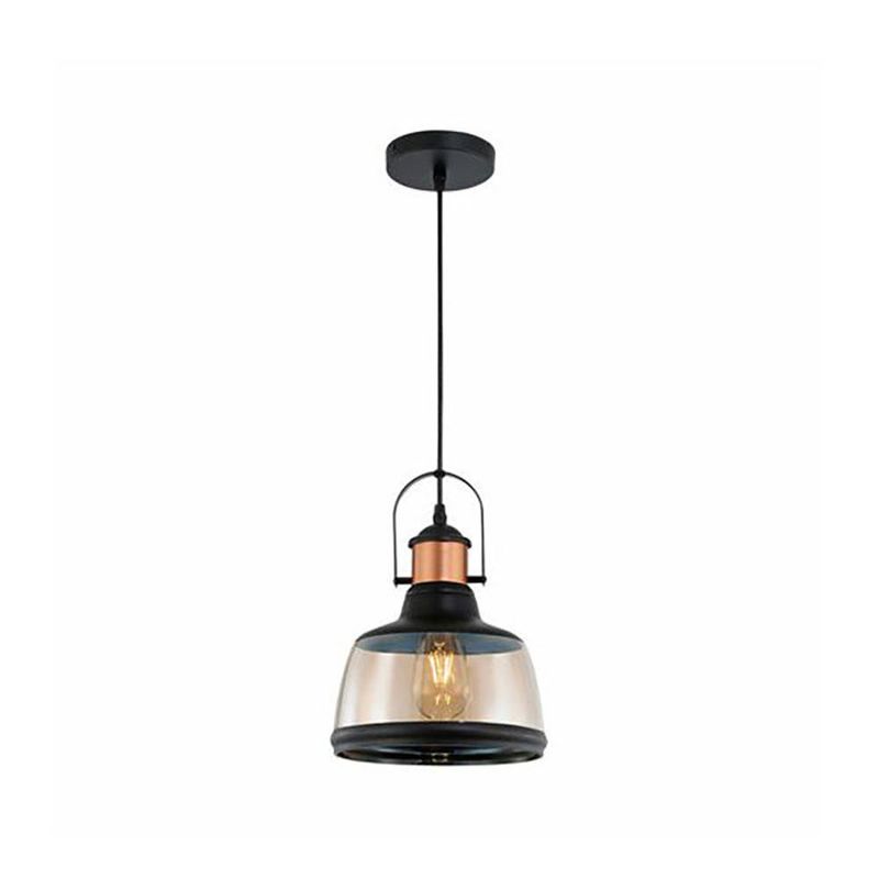Lampara Colgante de Cristal Columba I Negro y Dorado 60 W
