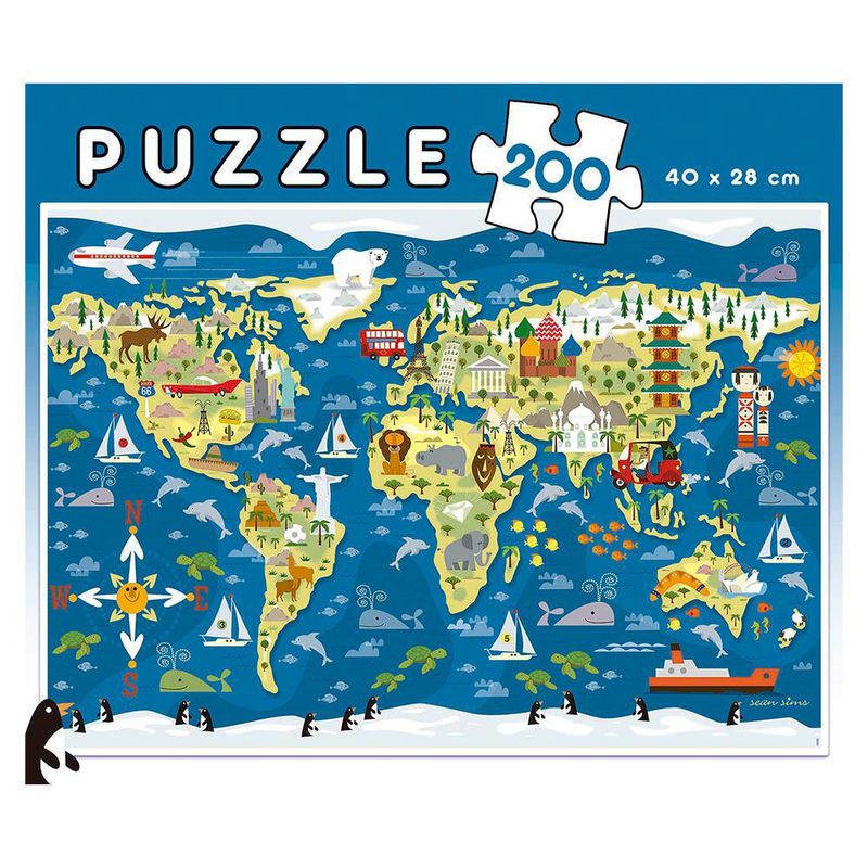 Puzzle Mapa del Mundo 200 Pzas