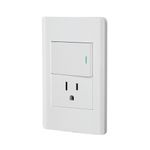 Tomacorriente e Interruptor Lisboa Blanco - Volteck