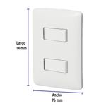 Interruptor Doble Sencillo Italiana Blanco - Volteck