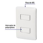 Interruptor Doble Sencillo Italiana Blanco - Volteck