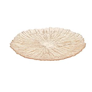 Plato Base de Vidrio Amber