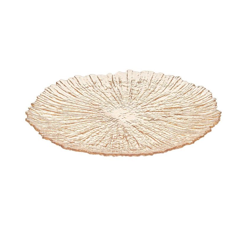 Plato Base de Vidrio Amber