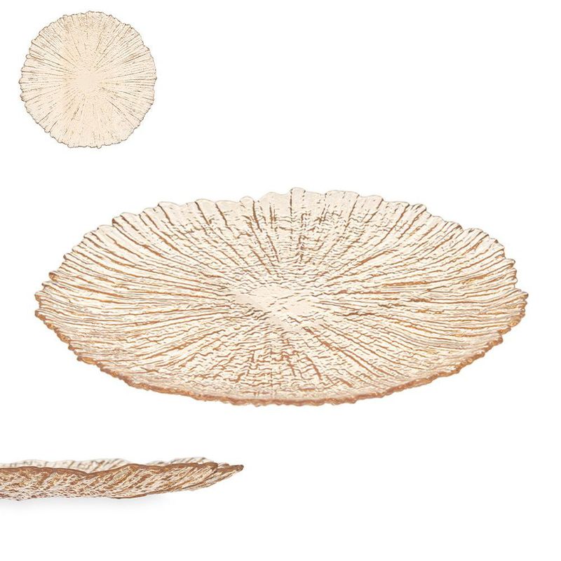 Plato Base de Vidrio Amber