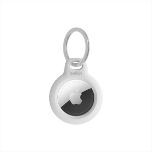Soporte Seguro con Llavero para AirTag Blanco