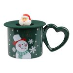 Pocillo con Tapa Diseño Snowman de 9.5 Oz