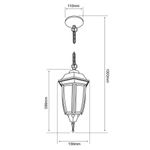 Farol Colgante Para Exterior Negro 1Bomb - Tecnolite
