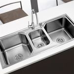 Lavatrastos de Acero Inoxidable 3 Fosas 106 Cm - Prymium